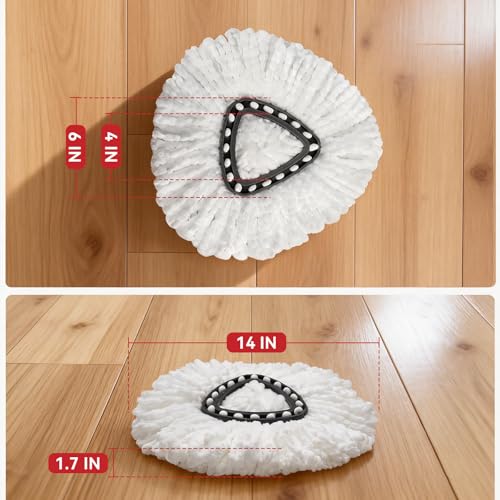 4 Pack Microfiber Mop Head Replacements for O-Cedar EasyWring Systems