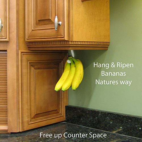 Gadjit Black Banana Hook - Under Cabinet Hanger for Fresh Bananas