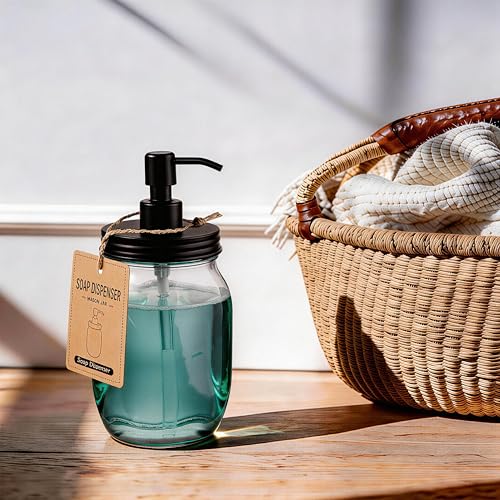 Amolliar 32oz Mason Jar Liquid Soap Dispenser Bronze Wide Mouth Refillable