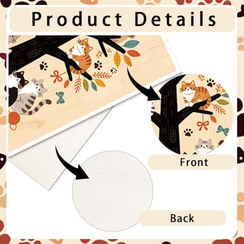 PRESSINART Cat Swedish Dishcloths 6 Pcs Reusable Kitchen Towels Cute Cat Pattern Quick Drying Absorbent Cleaning Cloths - Variation Cat-1