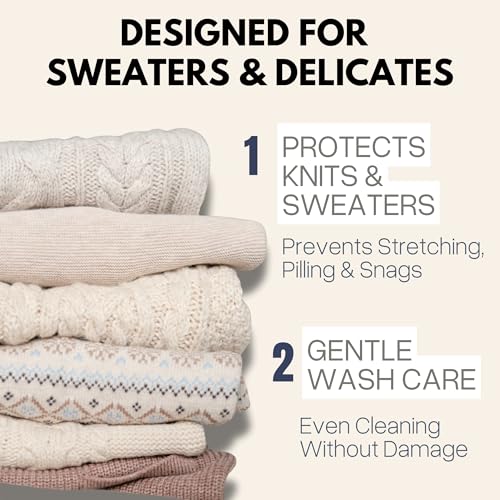 3-Pack Durable Mesh Laundry Bags - Auto-Lock Zipper for Delicates