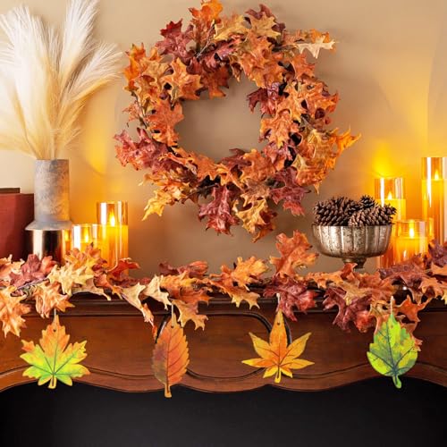 36PCS Unfinished Wooden Maple Leaf Ornaments for DIY Fall Crafts & Painting