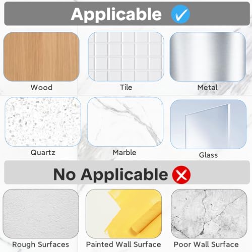Transparent 14 Pack Shower Caddy Adhesive Hooks - Waterproof, No Drilling