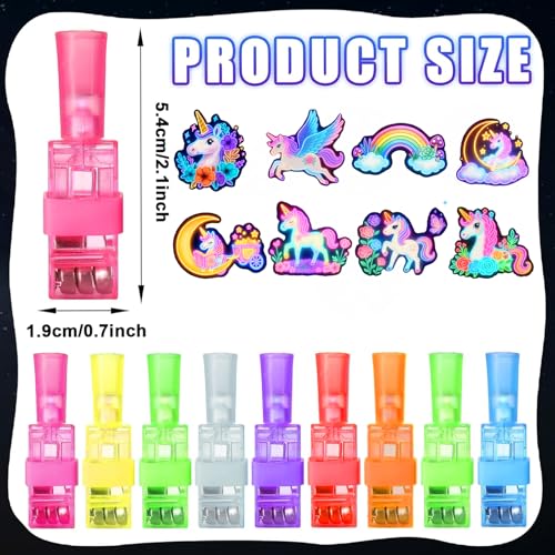 CHSLtmxq 24PCS Unicorn Party Favors Finger Lights - Neon Glow Goodie Bag Stuffers