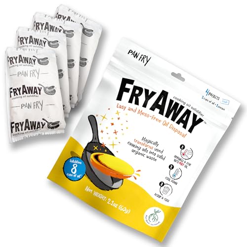 FryAway Pan Fry Oil Solidifier - 1 Packet, Easy Cooking Grease Disposal