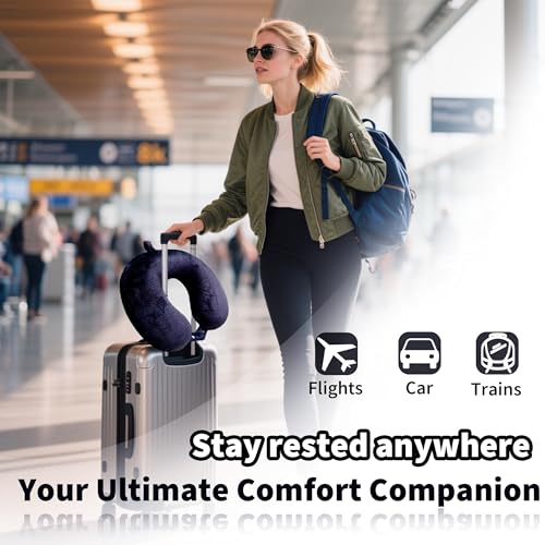 Plush Travel Neck Pillow Cover - Soft Machine Washable Replacement Case