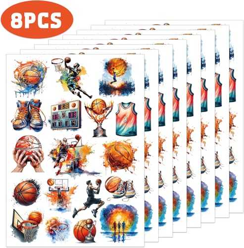 Basketball Temporary Tattoos for Kids 160 Pcs Party Favors
