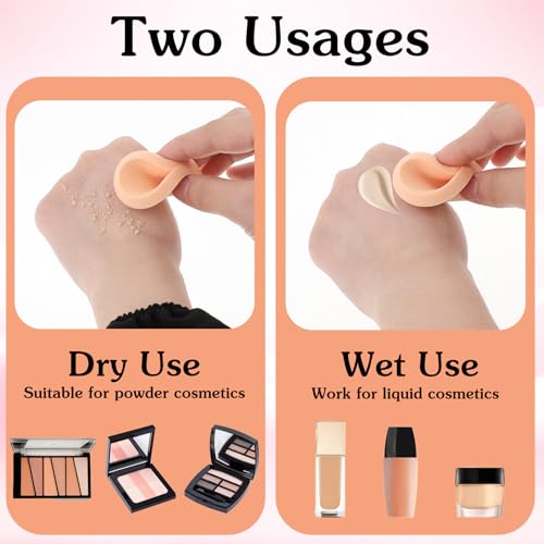 12 Pcs Round Makeup Sponges, Soft Foam Applicator Puffs for Liquid Foundation