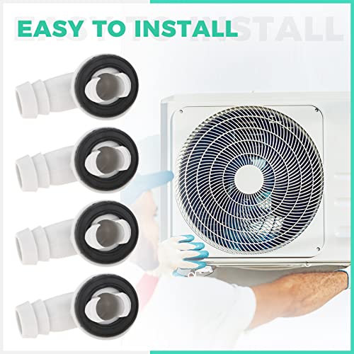 4PCS PVC Air Conditioner Drain Hose Connector Elbow 0.6 inch/15mm - Durable & Leakproof
