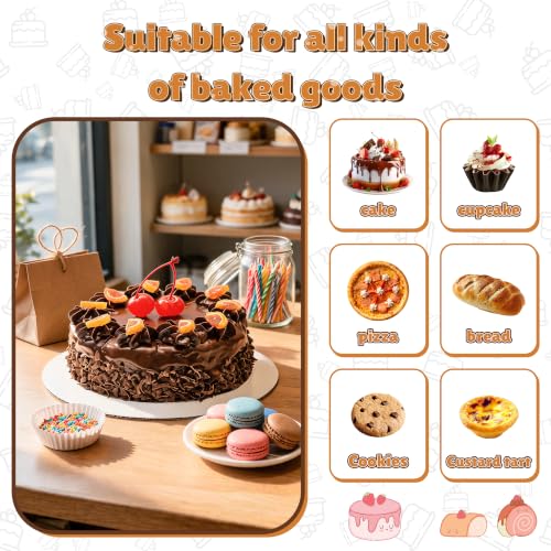 RYDDOY 10-Inch Round Cake Boards - 8-Piece Food-Grade Set