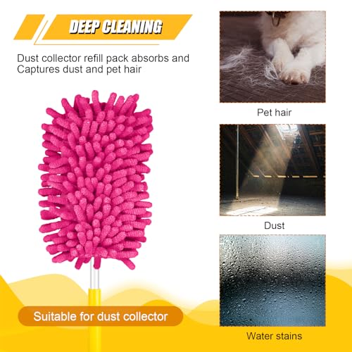 PEUTIER Microfiber Duster Refills - 2 Pack, Rose Red Ceiling Fan Replacements