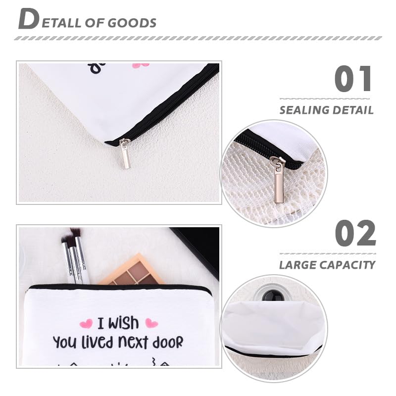 Sudaporn Best Friend Makeup Bag Canvas Travel Cosmetic Pouch Gift