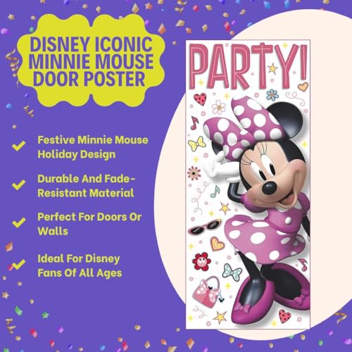 Disney Minnie Mouse Door Party Poster - 27" x 60" - Multicolor