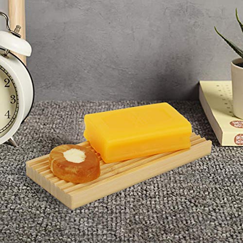 Eco-Friendly Bamboo Soap Dish - Stylish Wooden Holder for Bathroom & Kitchen