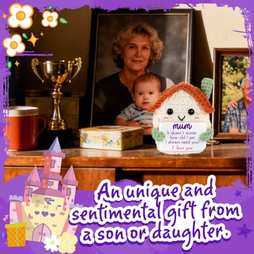 Crochet House Mom Gift from Daughter Son Sentimental Keepsake