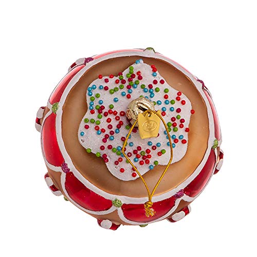 Kurt S. Adler Noble Gems? Glass Ornament (4.75" Gingerbread Man in Hot Air Balloon NBX0031)