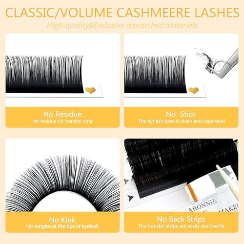 ABONNIE Classic Lash Extensions 0.05 C Curl 14-22mm Mix Tray