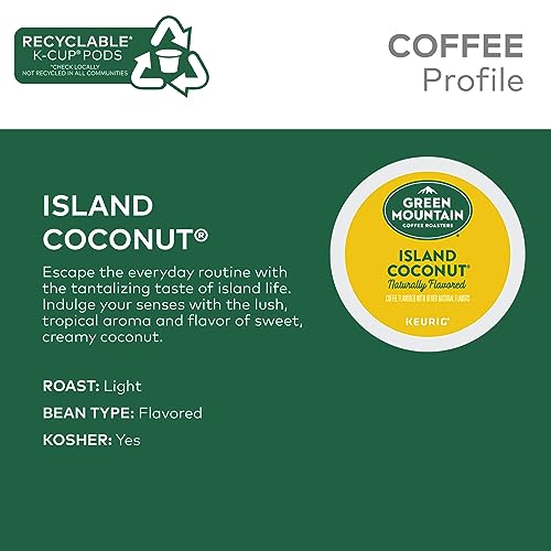 Green Mountain Coffee Roasters Island Coconut Light Roast K-Cup Pods - 24 Count
