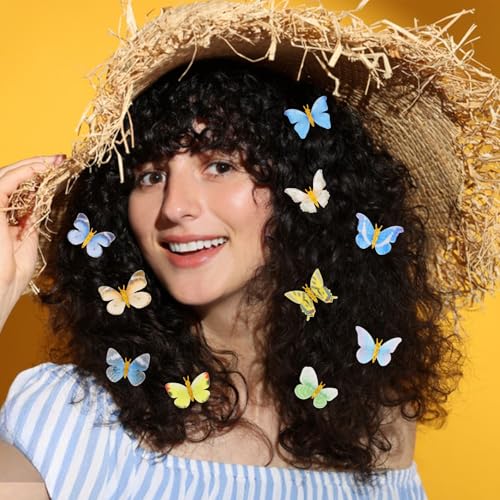 Semato 20 Pieces 3D Butterfly Hair Clips Y2K Hair Accessories for Women