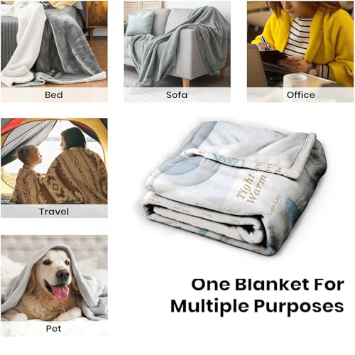 Vintage Fishing Throw Blanket 60x50 | Soft Flannel Fleece Gift