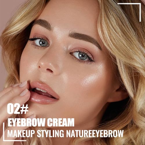 WanTuoluo 2 Pack Brow Gel & Tinted Eyebrow Mascara Waterproof Makeup