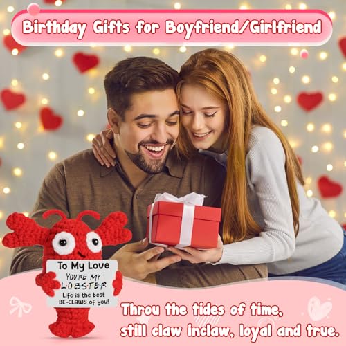 Handmade Crochet Lobster Gift - Classic Funny Love Keepsake for Couples