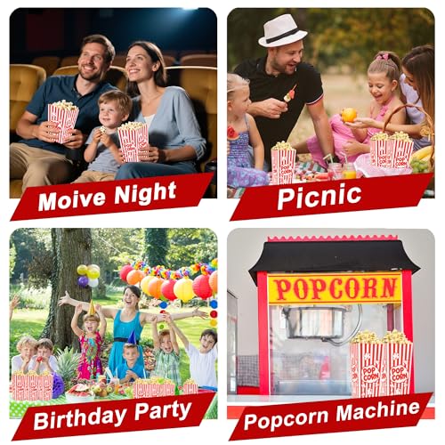 Homrelaxy 24 Pcs Paper Popcorn Boxes for Parties - Food-Grade Containers