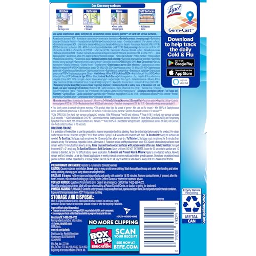 Lysol Disinfectant Spray, Crisp Linen Scent, 57 Ounce Bottle