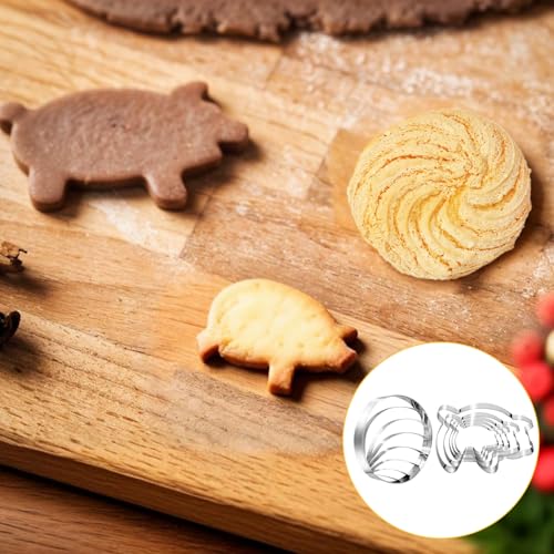 Concha Cutter & Pig Cookie Cutter Set - 6 Pieces Stainless Steel
