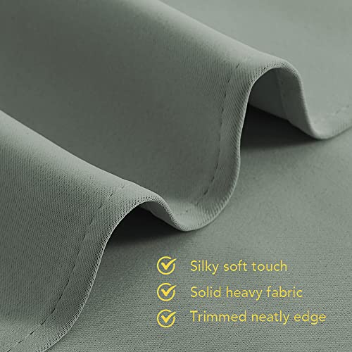 NICETOWN Greyish Green Blackout Curtains 70x84 inches - Set of 2