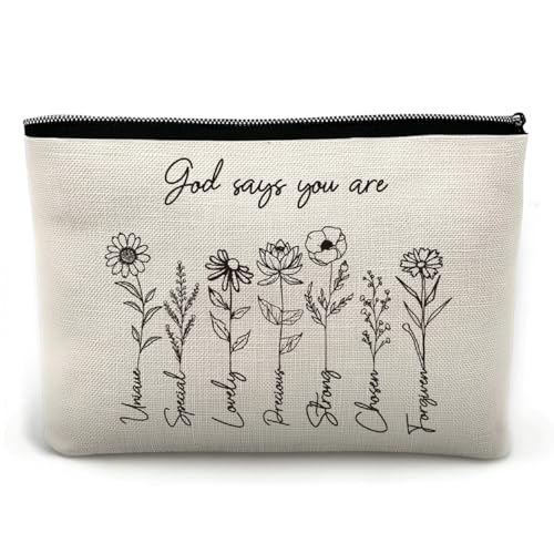 Inspirational Christian Cosmetic Bag & Bible Verse Makeup Pouch
