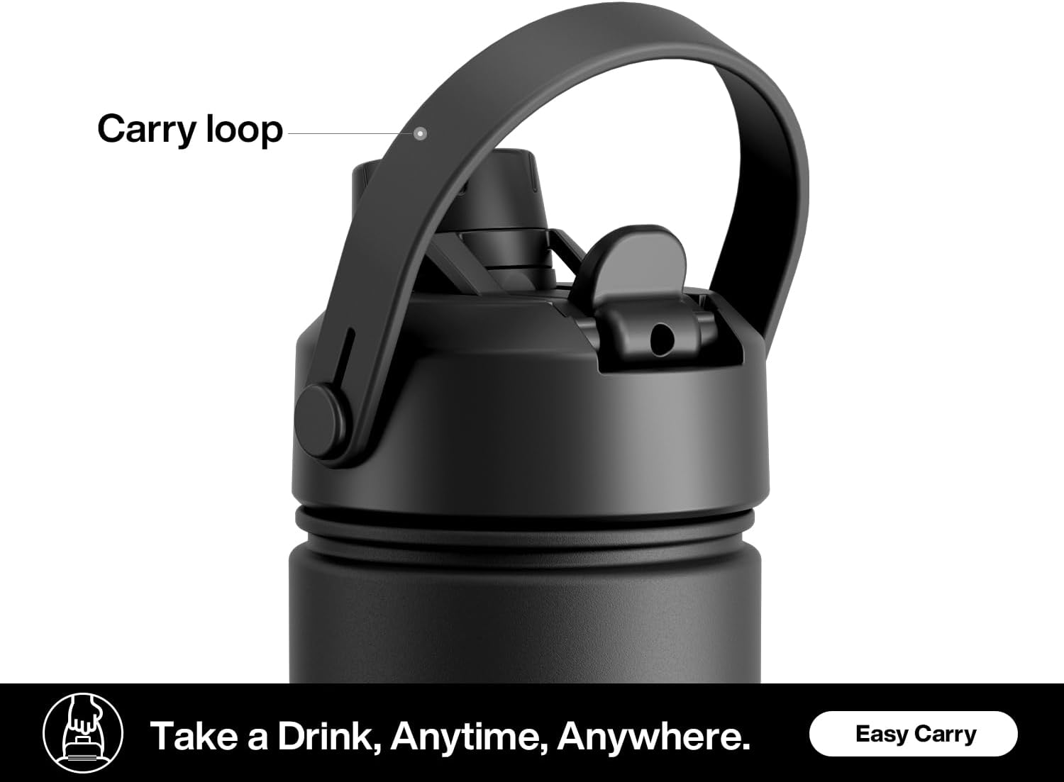 POWCAN 26 oz Insulated Water Bottle - 2-in-1 Straw & Spout Lid | Keeps Drinks Cold 24H, Leak-Proof, Fits Car Cup Holder