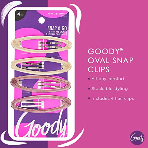 Goody Kids Epoxy Contour Snap Clips 4 Count Assorted Colors