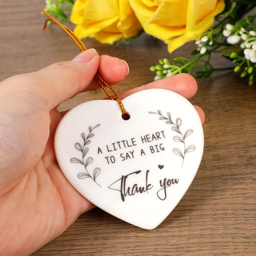 2pcs Ceramic Heart Plaque Set - Thank You Friendship Gift