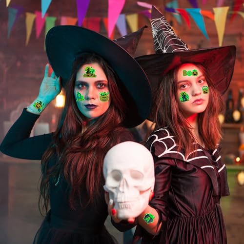 Glow in the Dark Halloween Temporary Tattoos for Kids Party Favors 50 Pcs