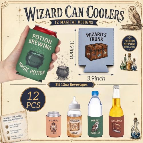 Pickmesh Magic Christmas Can Cooler Sleeve 12 Pack - Holiday Decor