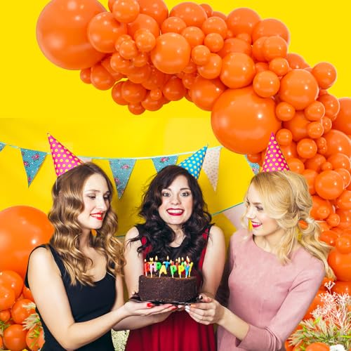 114pcs Orange Balloon Kit - Latex Balloons for Party Decor
