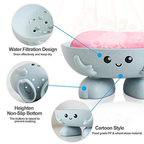 Cute Pink Soap Dish - Eco-Friendly Holder with Drain Design