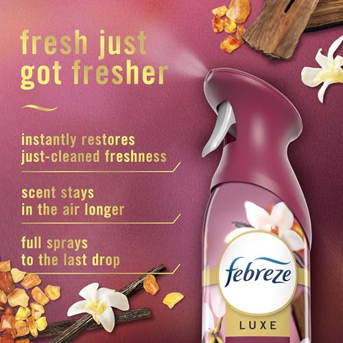 Febreze Air Mist Vanilla Suede Air Freshener Spray, 8.1oz, 2ct