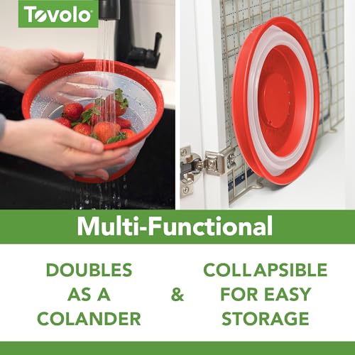 Tovolo Microwave Splatter Cover - Collapsible Silicone Lid for Small Dishes