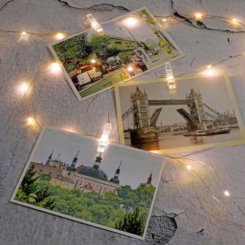Mini Clear Plastic Photo Clips 100-Pack for Photos Crafts & Decorations