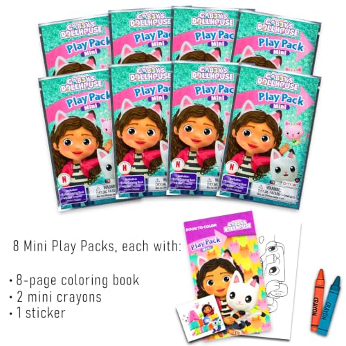 Gabby's Dollhouse Mini Party Favors Set - 8 Activity Packs