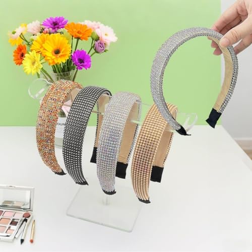 Acrylic Headband Holder Organizer for Women & Girls - Compact Display Stand