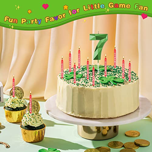 Fumete 13 Pcs Dynamite Birthday Candles - Green Pixel Theme