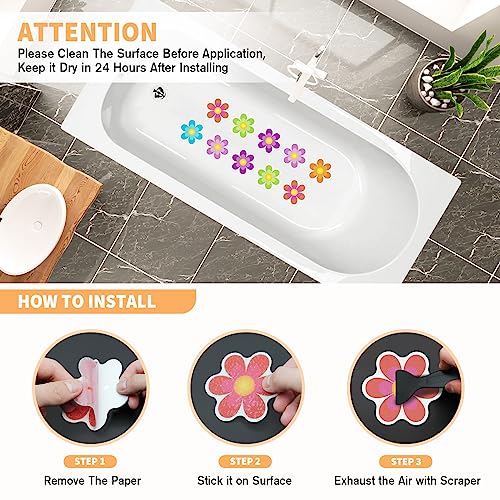 20 PCS Non-Slip Bathtub Stickers - Waterproof Safety Decals