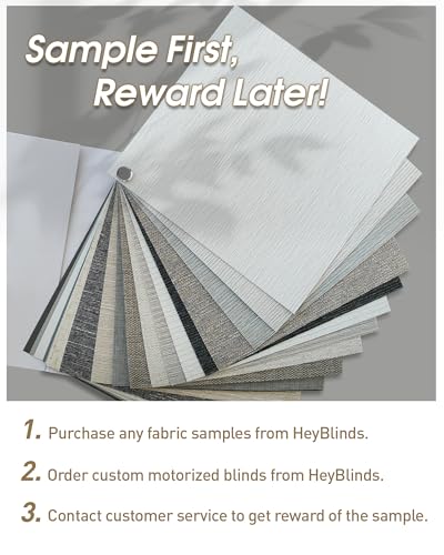 HeyBlinds Blackout Roller Shades Fabric Samples - Color & Texture Swatches