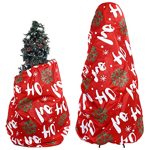 Large Christmas Tree Storage Bag with Drawstring - Snowflake Design, 7.5 Ft