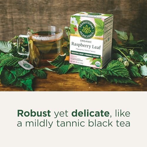 Organic Raspberry Leaf Tea - 16 Tea Bags for Menstrual Support