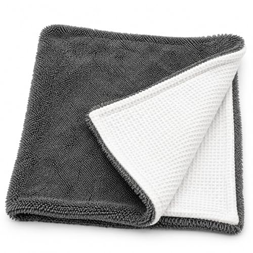 Cranees Fresh Hybrid Glass Microfiber Towel 16x16 - 1-Pack, Streak-Free & Lint-Free