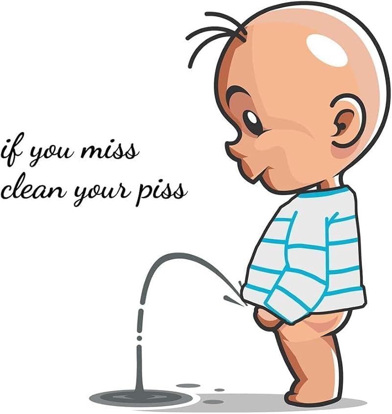 Funny Bathroom Toilet Sticker Waterproof Removable Decal Lid Decor